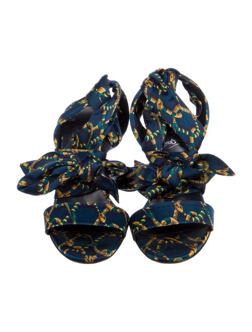 Christian Louboutin Satin Printed Sandals