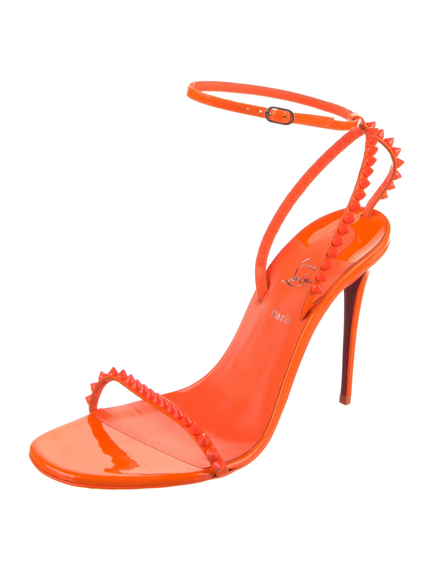 Christian Louboutin Leather Studded Accents Sandals