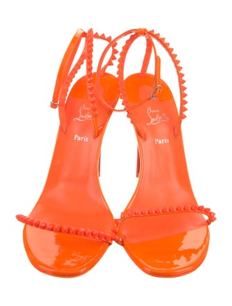 Christian Louboutin Leather Studded Accents Sandals