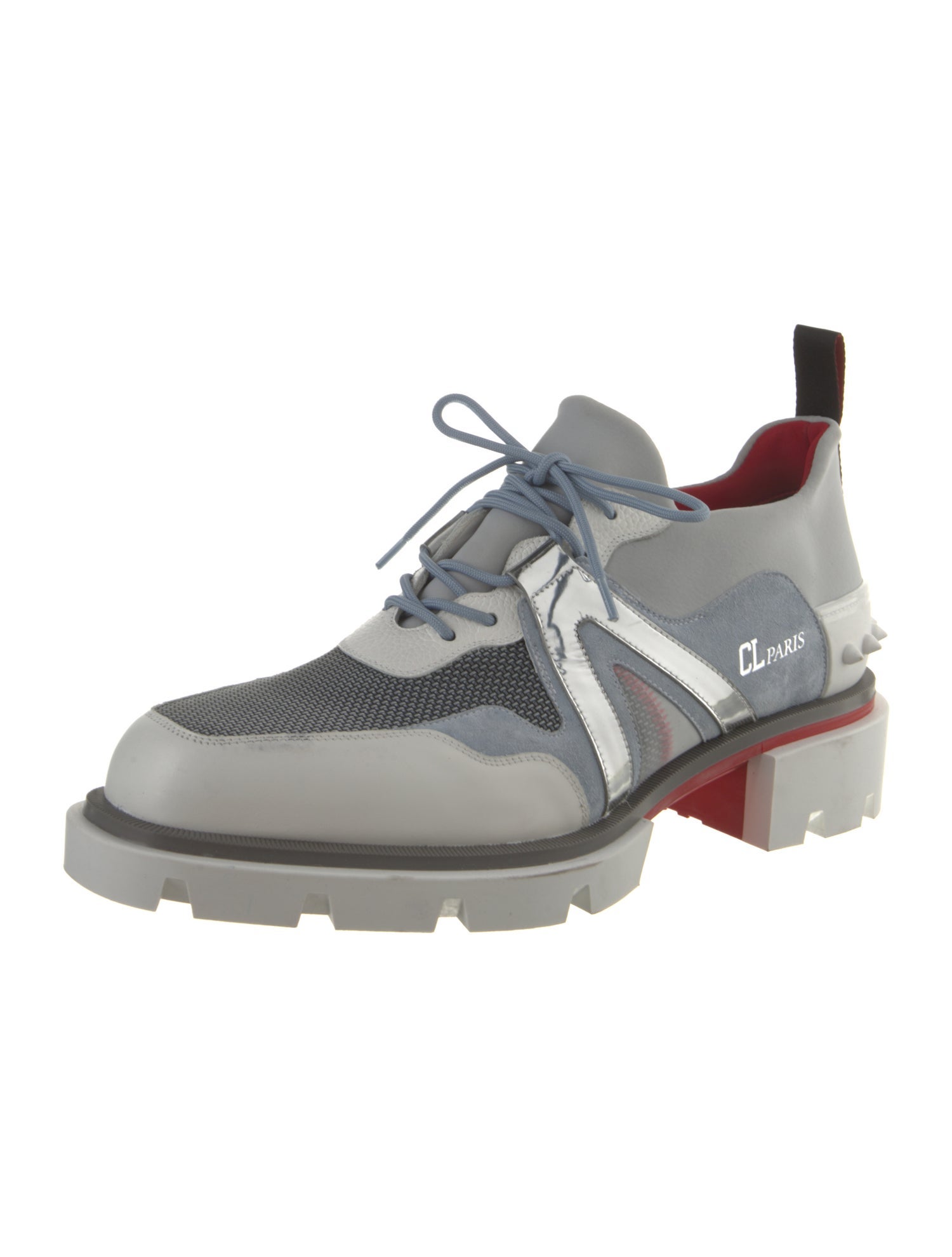 Christian Louboutin Leather Printed Loafer Sneakers