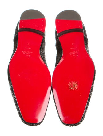 Christian Louboutin Suede Crystal Embellishments Loafers