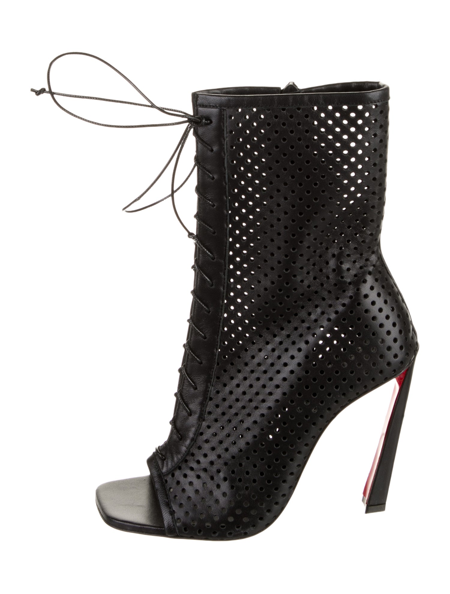 Christian Louboutin Leather Lace-Up Boots