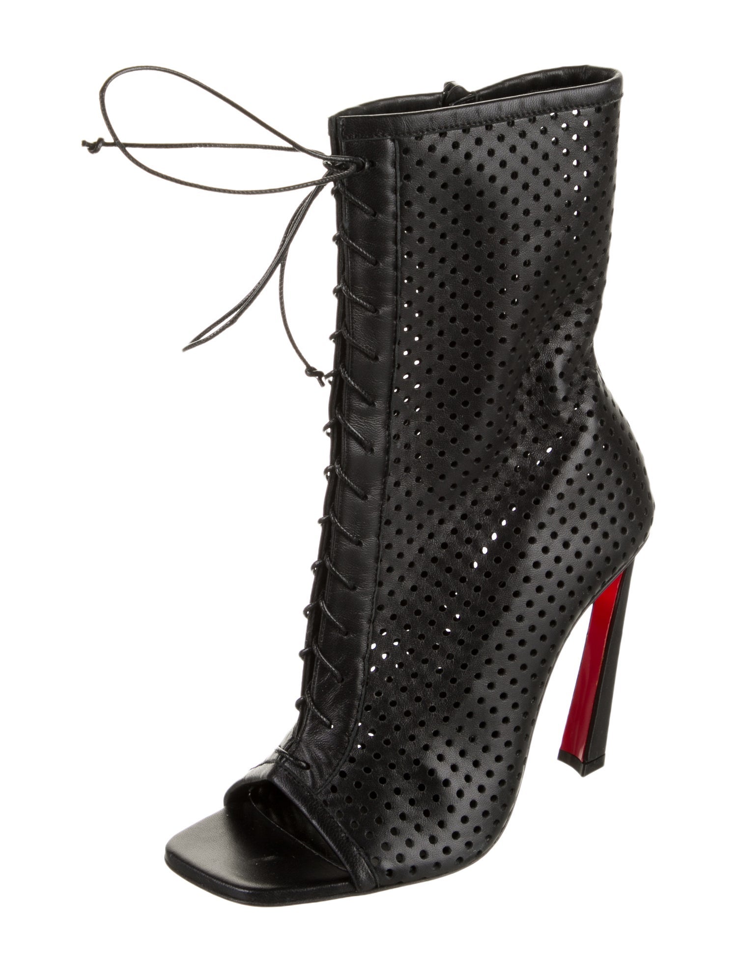 Christian Louboutin Leather Lace-Up Boots