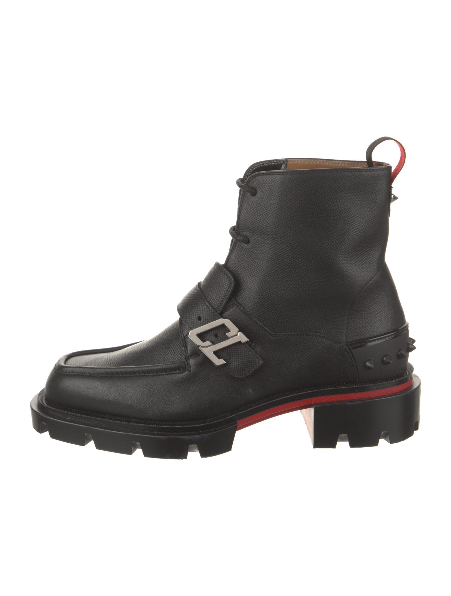Christian Louboutin Leather Combat Boots