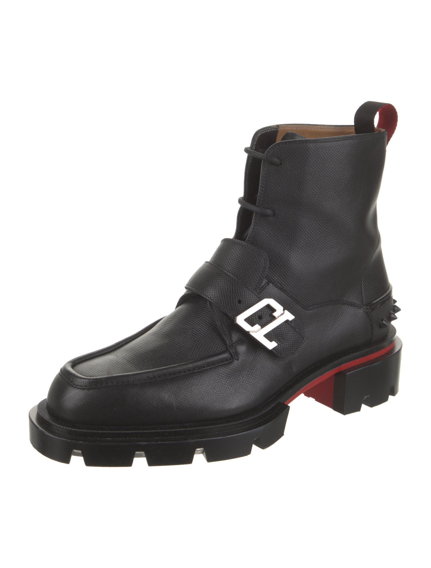 Christian Louboutin Leather Combat Boots