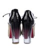Christian Louboutin Patent Leather Colorblock Pattern Pumps