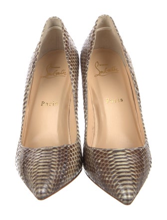 Christian Louboutin Python Animal Print Pumps