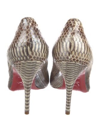 Christian Louboutin Python Animal Print Pumps