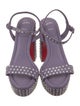 Christian Louboutin Suede Crystal Embellishments Slingback Sandals