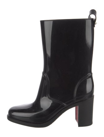 Christian Louboutin Spike Accents Rubber Rain Boots