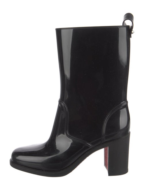 Christian Louboutin Spike Accents Rubber Rain Boots