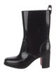 Christian Louboutin Spike Accents Rubber Rain Boots