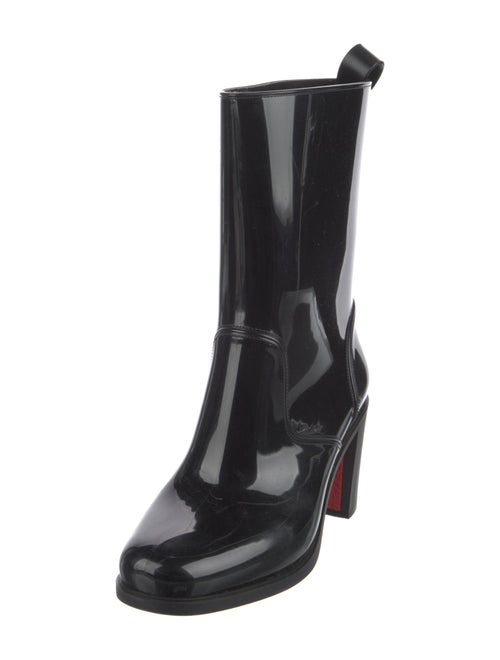 Christian Louboutin Spike Accents Rubber Rain Boots