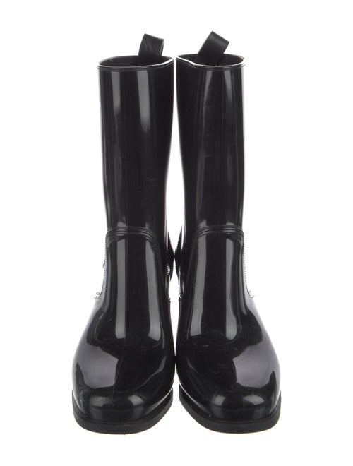 Christian Louboutin Spike Accents Rubber Rain Boots