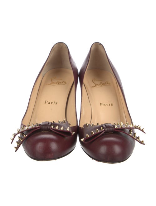 Christian Louboutin Spike Accents Leather Pumps