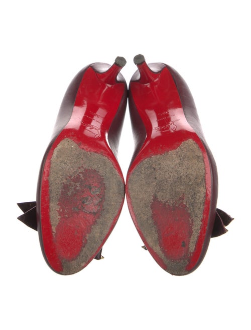 Christian Louboutin Spike Accents Leather Pumps