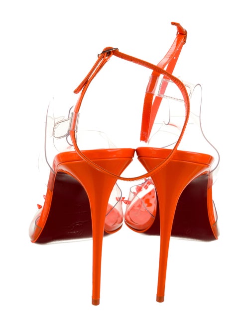 Christian Louboutin PVC Studded Accents Slingback Pumps