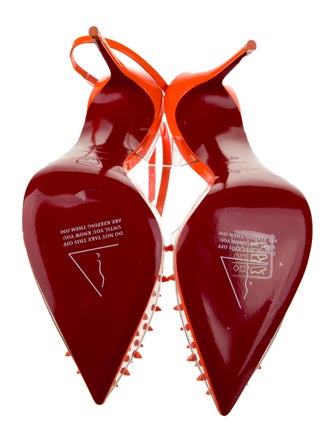 Christian Louboutin PVC Studded Accents Slingback Pumps