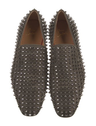 Christian Louboutin Leather Studded Accents Loafers