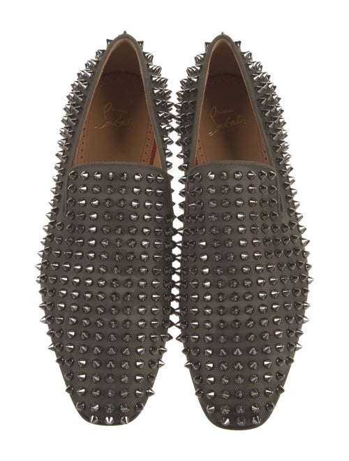 Christian Louboutin Leather Studded Accents Loafers