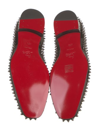 Christian Louboutin Leather Studded Accents Loafers