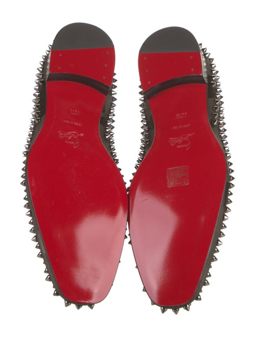 Christian Louboutin Leather Studded Accents Loafers