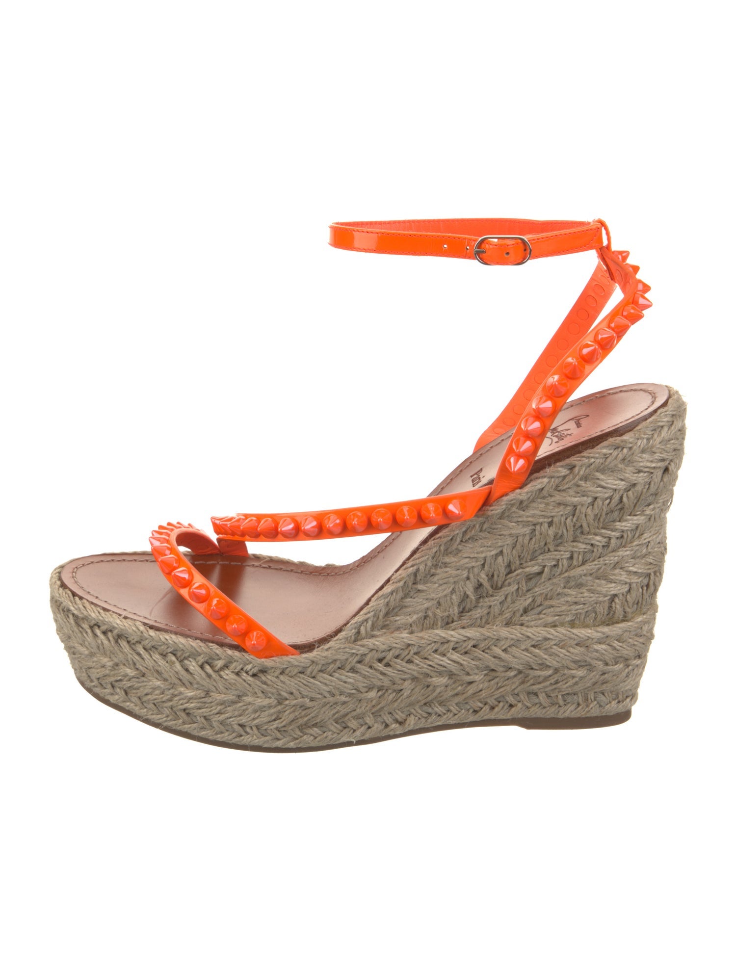 Christian Louboutin Patent Leather Printed Espadrilles