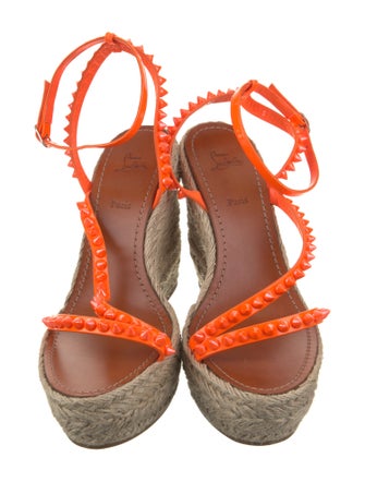 Christian Louboutin Patent Leather Printed Espadrilles