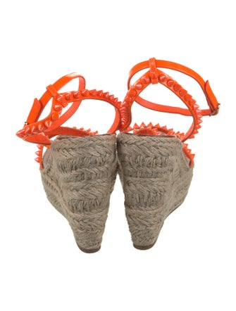 Christian Louboutin Patent Leather Printed Espadrilles