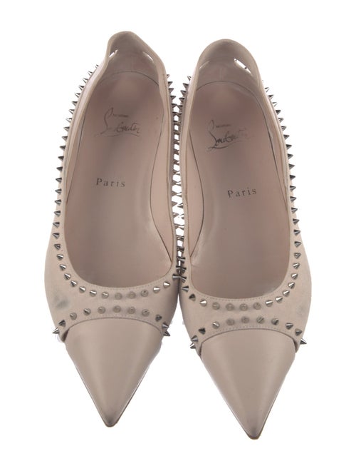 Christian Louboutin Spike Accents Suede Ballet Flats