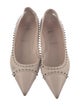 Christian Louboutin Spike Accents Suede Ballet Flats