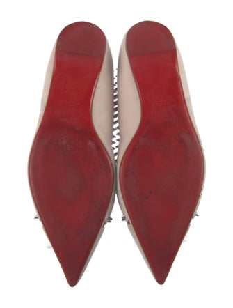 Christian Louboutin Spike Accents Suede Ballet Flats
