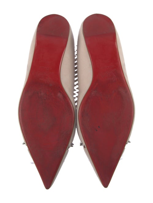 Christian Louboutin Spike Accents Suede Ballet Flats