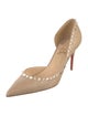 Christian Louboutin Spike Accents Leather D'Orsay Pumps