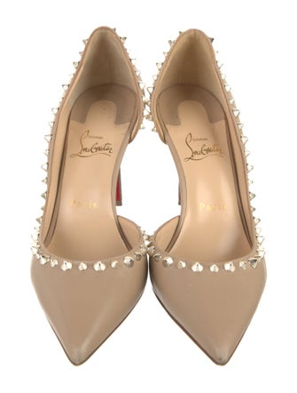 Christian Louboutin Spike Accents Leather D'Orsay Pumps