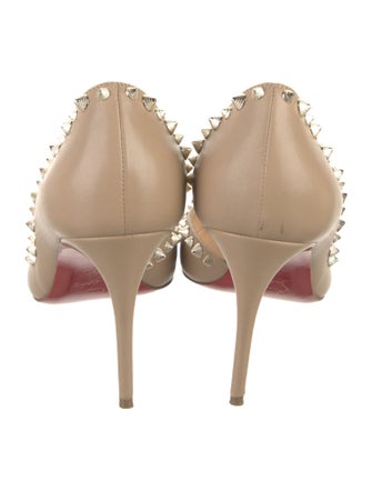 Christian Louboutin Spike Accents Leather D'Orsay Pumps