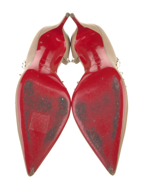 Christian Louboutin Spike Accents Leather D'Orsay Pumps