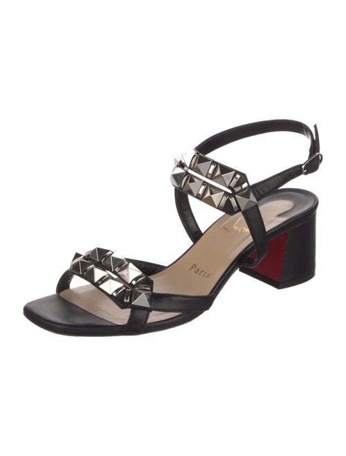 Christian Louboutin Rockstud Accents Leather Sandals