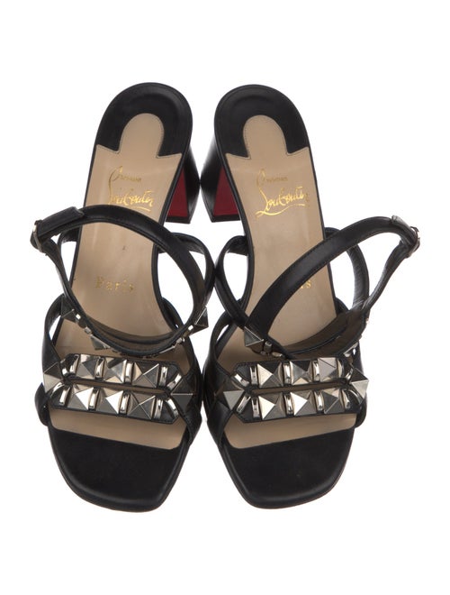 Christian Louboutin Rockstud Accents Leather Sandals