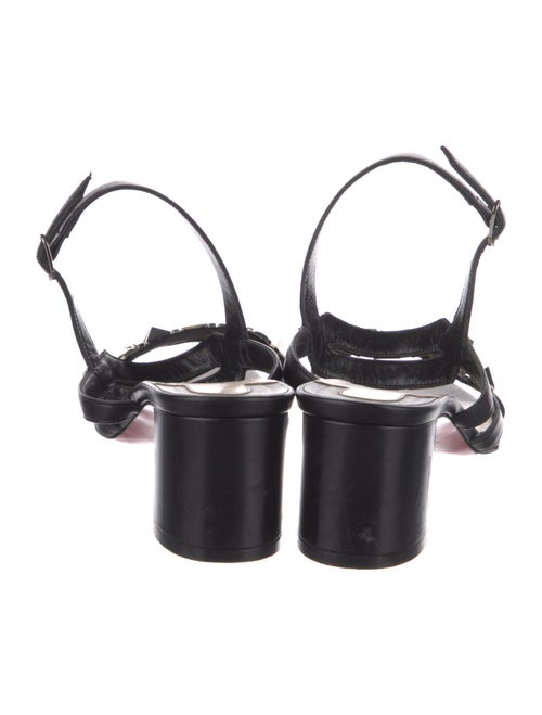 Christian Louboutin Rockstud Accents Leather Sandals