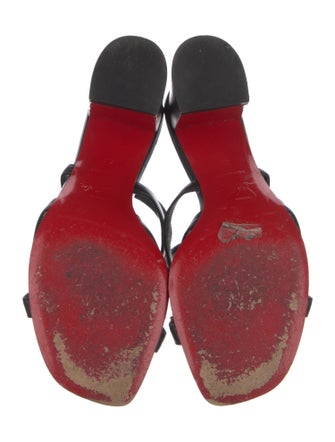 Christian Louboutin Rockstud Accents Leather Sandals