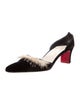 Christian Louboutin 1990's Velvet Mules