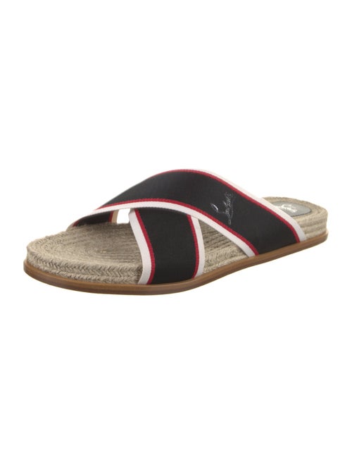 Christian Louboutin Canvas Printed Slides