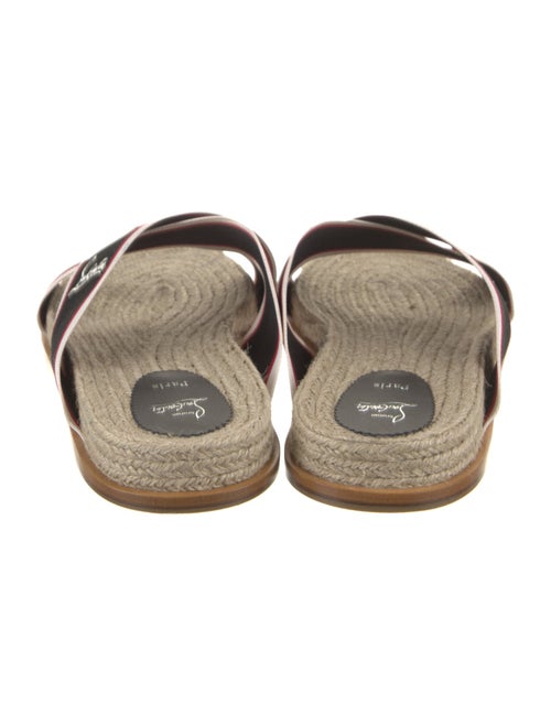 Christian Louboutin Canvas Printed Slides