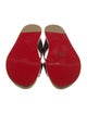 Christian Louboutin Canvas Printed Slides
