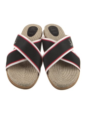 Christian Louboutin Canvas Slides