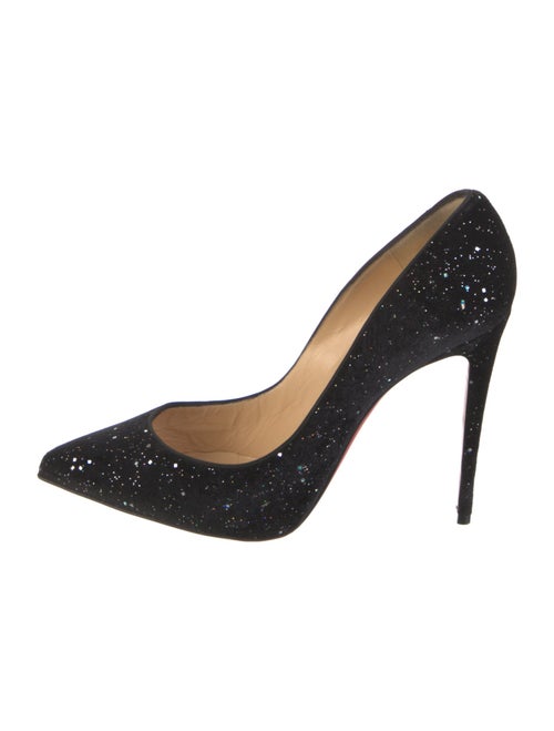 Christian Louboutin Velvet Glitter Accents Pumps