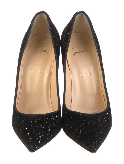 Christian Louboutin Velvet Glitter Accents Pumps