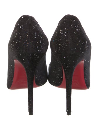 Christian Louboutin Velvet Glitter Accents Pumps