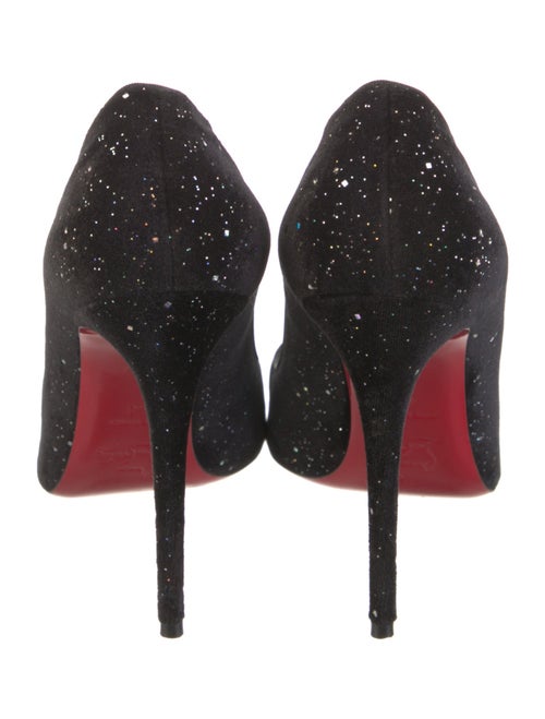 Christian Louboutin Velvet Glitter Accents Pumps